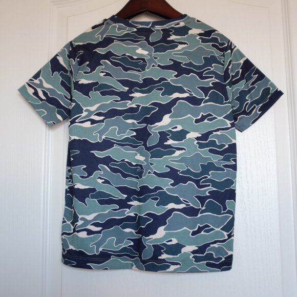 Old Navy Pajama Shirt Blue Camo Wave size S - Picture 2 of 5